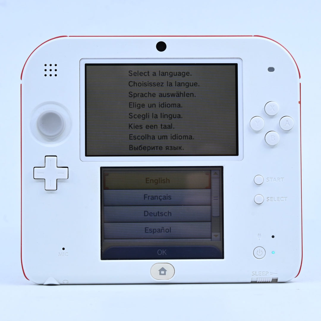 White / Red - FTR-001 - Nintendo 2DS Console - PAL - FREE POST!