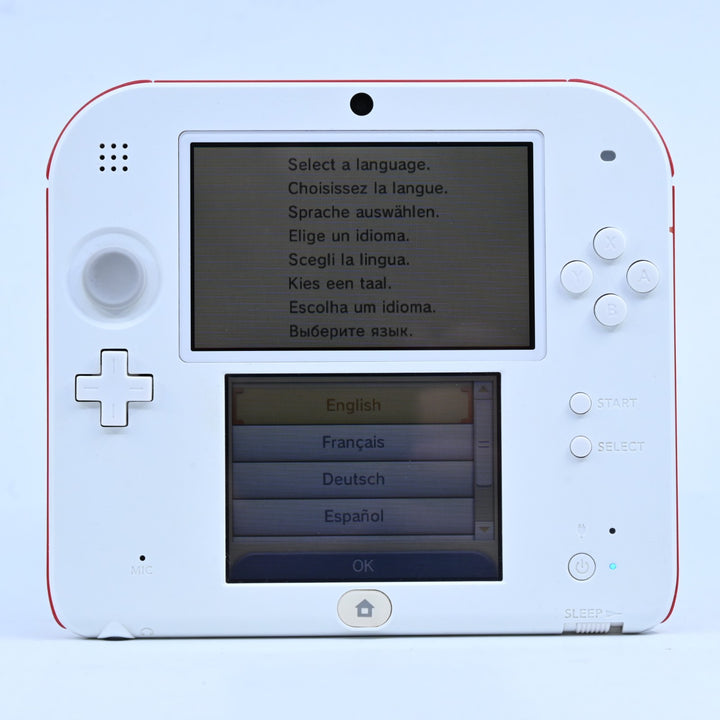 White / Red - FTR-001 - Nintendo 2DS Console - PAL - FREE POST!
