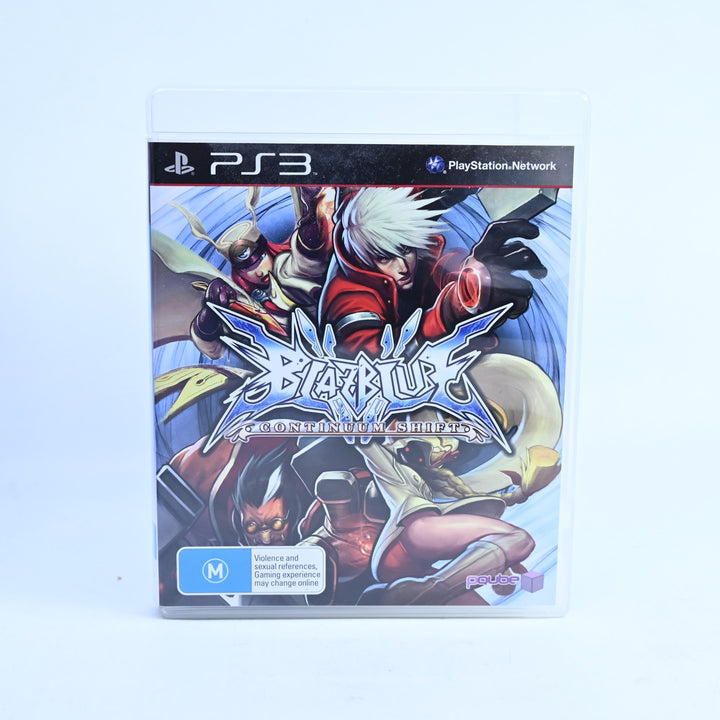 BlazBlue Continuum Shift - Sony Playstation 3 / PS3 Game + Manual - MINT DISC!