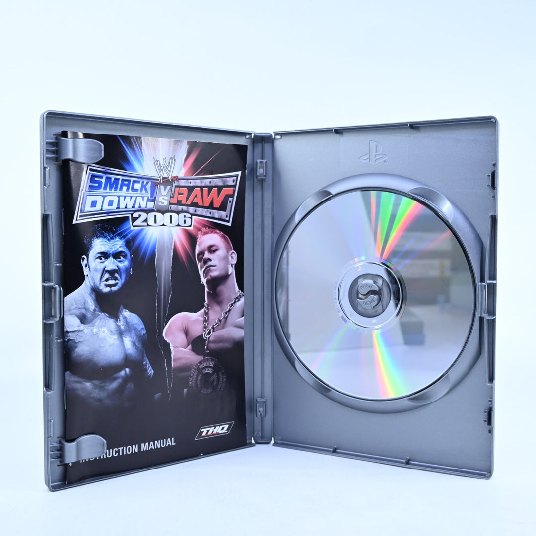 WWE SmackDown! Vs. Raw 2006 - Sony Playstation 2 / PS2 Game + Manual - PAL