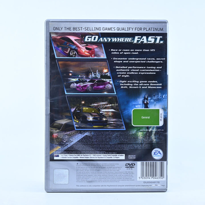 Need for Speed: Underground 2 - Sony Playstation 2 / PS2 Game + Manual - PAL