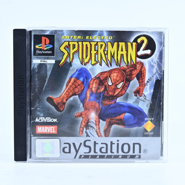 Spider-Man 2: Enter Electro - Sony Playstation 1 / PS1 Game + Manual - PAL