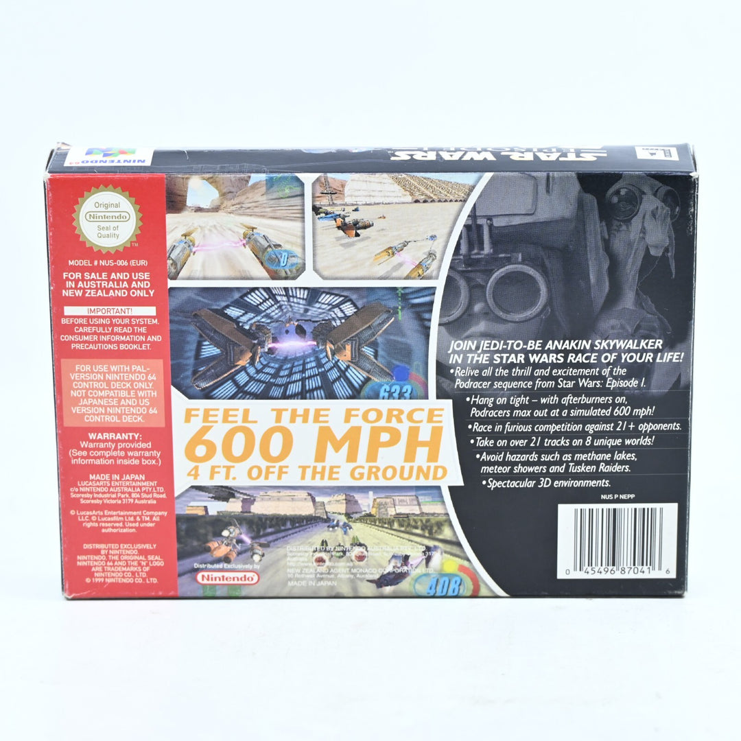 Star Wars Episode 1 Racer - N64 / Nintendo 64 Boxed Game - PAL - FREE POST!