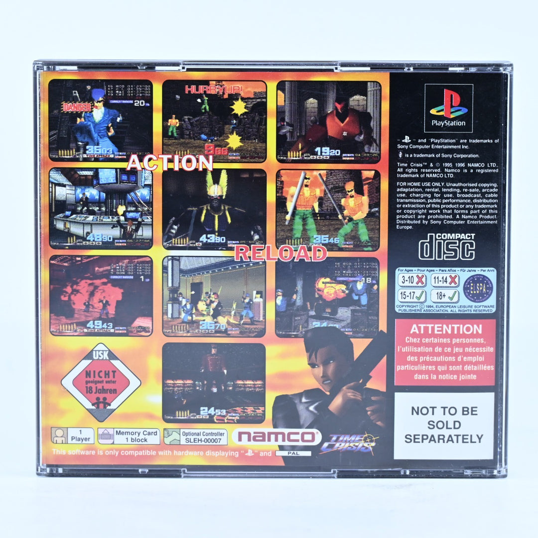 Time Crisis - Sony Playstation 1 / PS1 Game + Manual - PAL - MINT DISC!