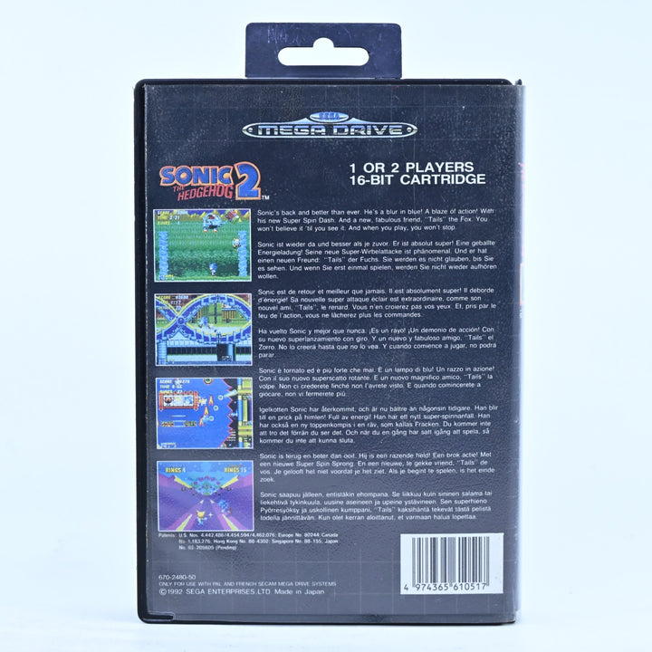 Sonic the Hedgehog 2 - Sega Mega Drive Game - No Manual - PAL - FREE POST!