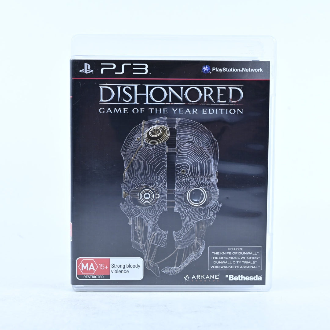 Dishonored - Game Of The Year Edition - Sony Playstation 3 / PS3 Game + Manual
