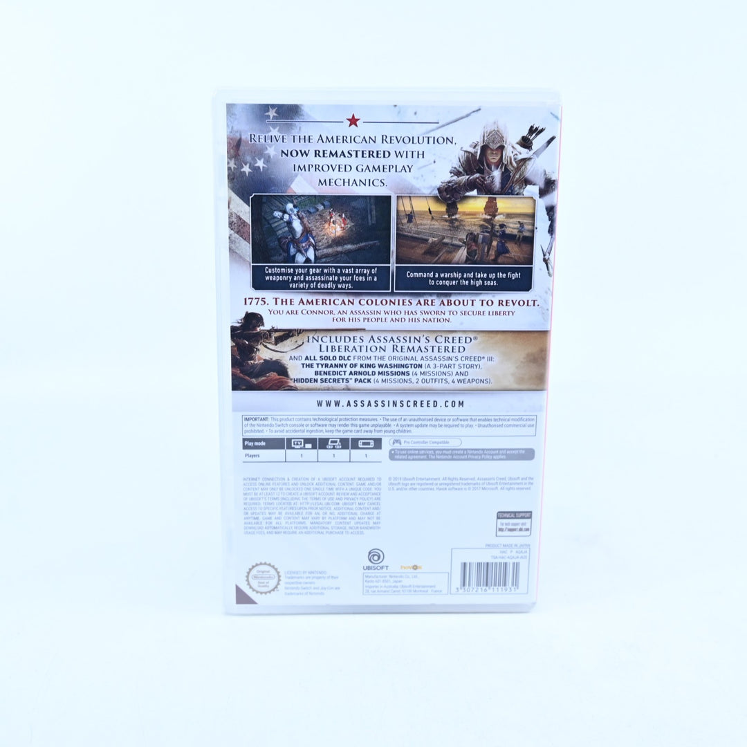 SEALED! Assassin's Creed III - Nintendo Switch Game - FREE POST!