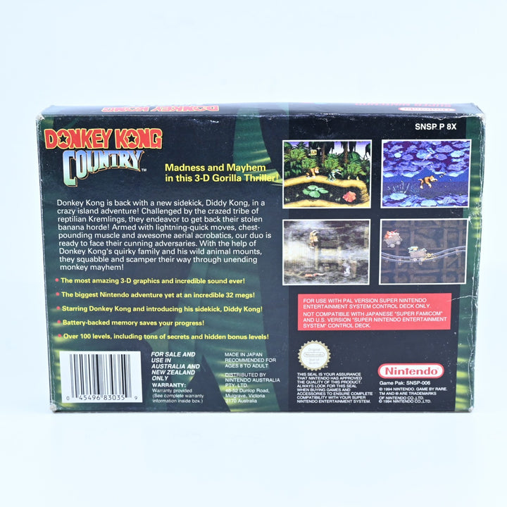 Donkey Kong Country - Super Nintendo / SNES Boxed Game - PAL - FREE POST!
