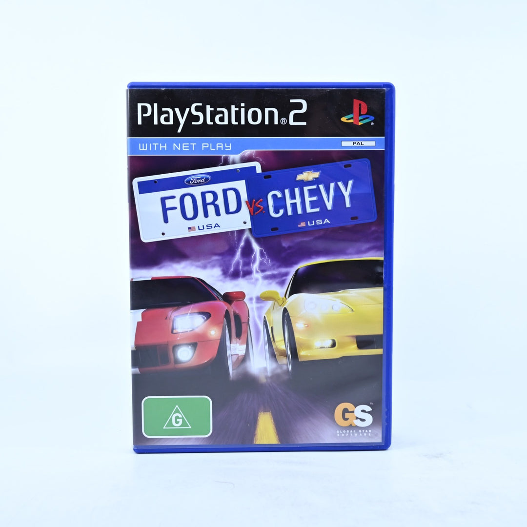 Ford vs. Chevy - Sony Playstation 2 / PS2 Game + Manual - PAL - MINT DISC!