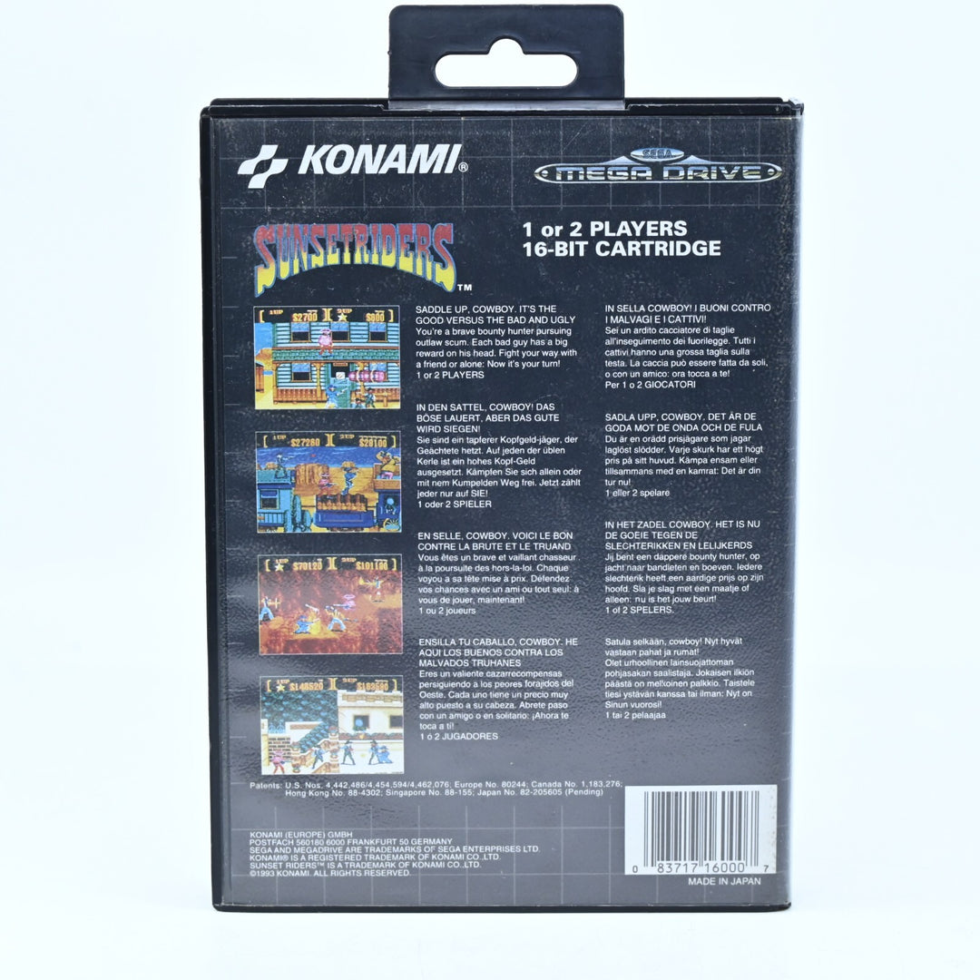 Sunset Riders + Manual - Sega Mega Drive Game - PAL - FREE POST!