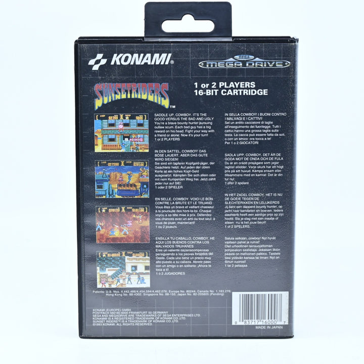 Sunset Riders + Manual - Sega Mega Drive Game - PAL - FREE POST!