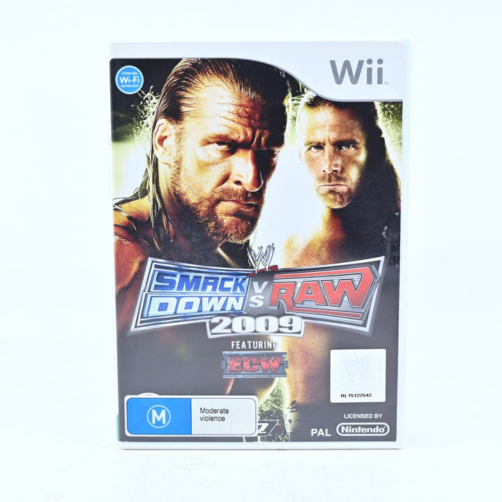 WWE SmackDown vs. Raw 2009 - Nintendo Wii Game + Manual - PAL - MINT DISC!