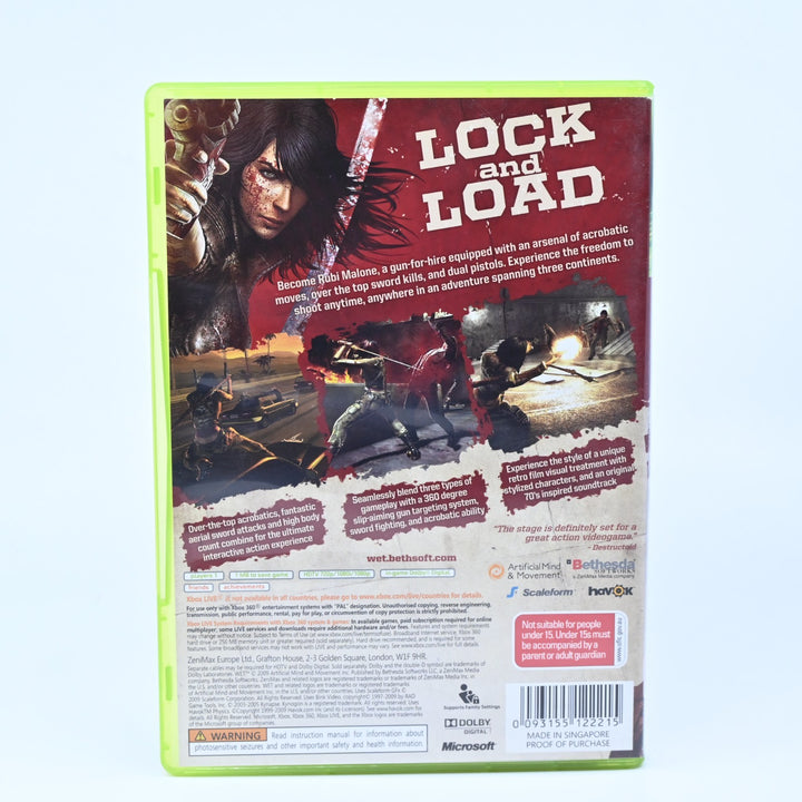 WET - Xbox 360 Game + Manual - PAL - MINT DISC!