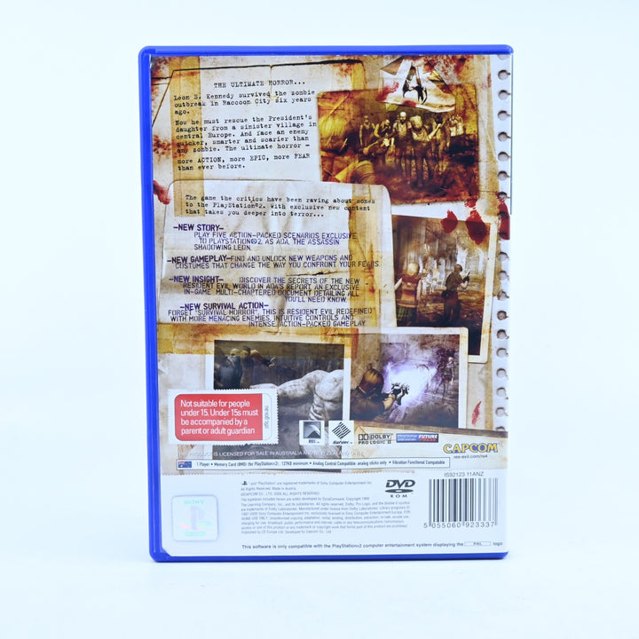 Resident Evil 4 - Sony Playstation 2 / PS2 Game + Manual - PAL - MINT DISC!