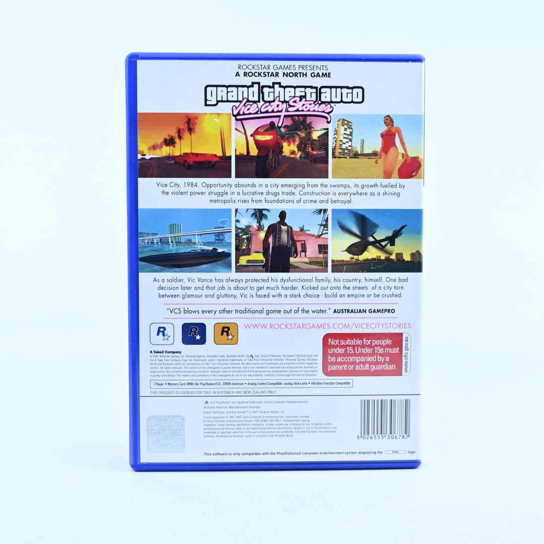 Grand Theft Auto: Vice City Stories Sony Playstation 2/ PS2 Game + Manual + Map