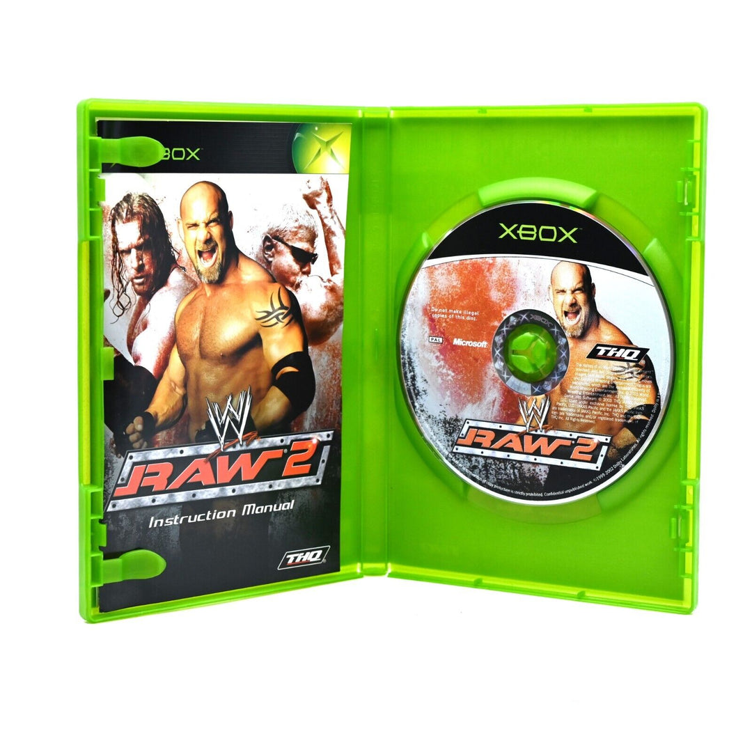 WWE Raw 2 - Original Xbox Game + Manual - PAL - MINT DISC!