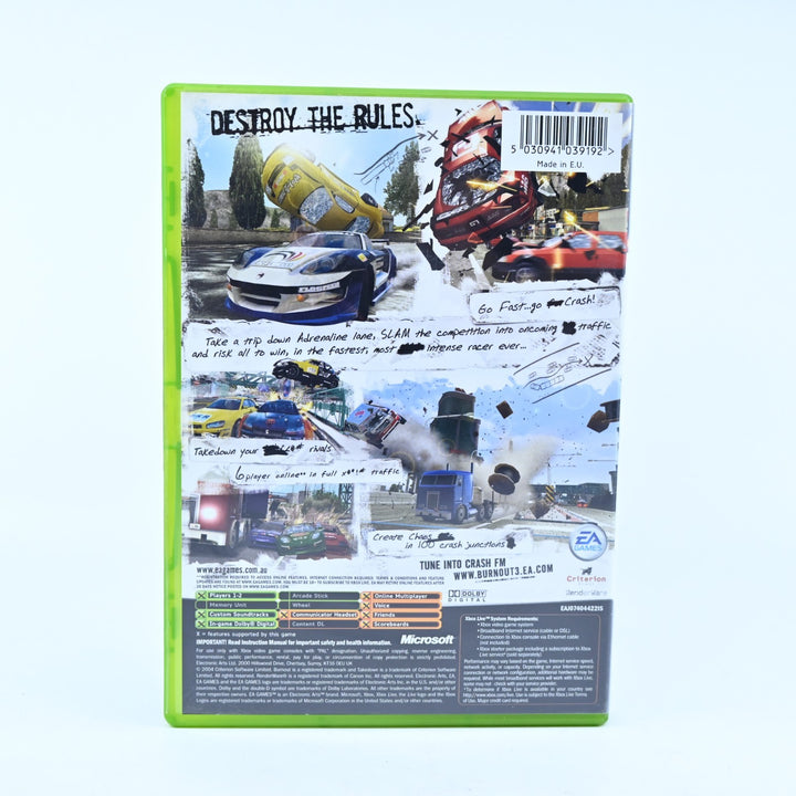 Burnout 3 Takedown - Original Xbox Game + Manual - PAL - MINT DISC!