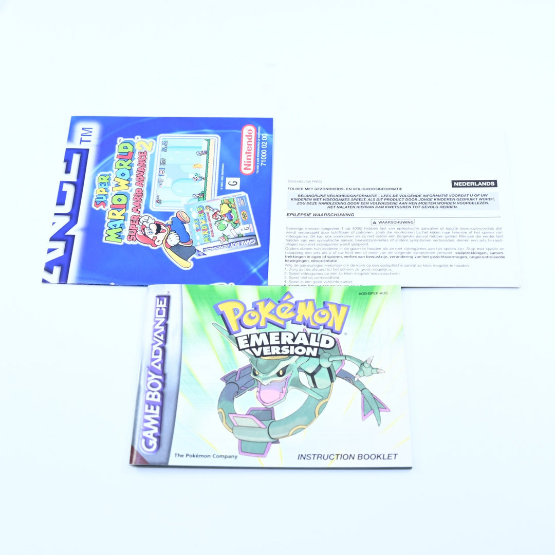 Pokemon Emerald Version - GBA Boxed Game - PAL - FREE POST! ORIGINAL BAGGIE!