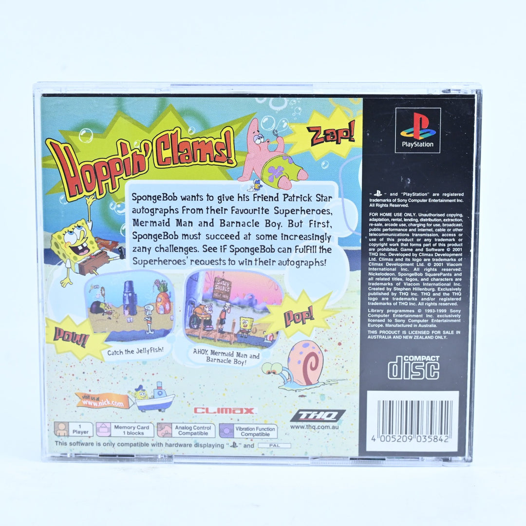 SpongeBob SquarePants: SuperSponge - PS1 Game + Manual - PAL - MINT DISC!