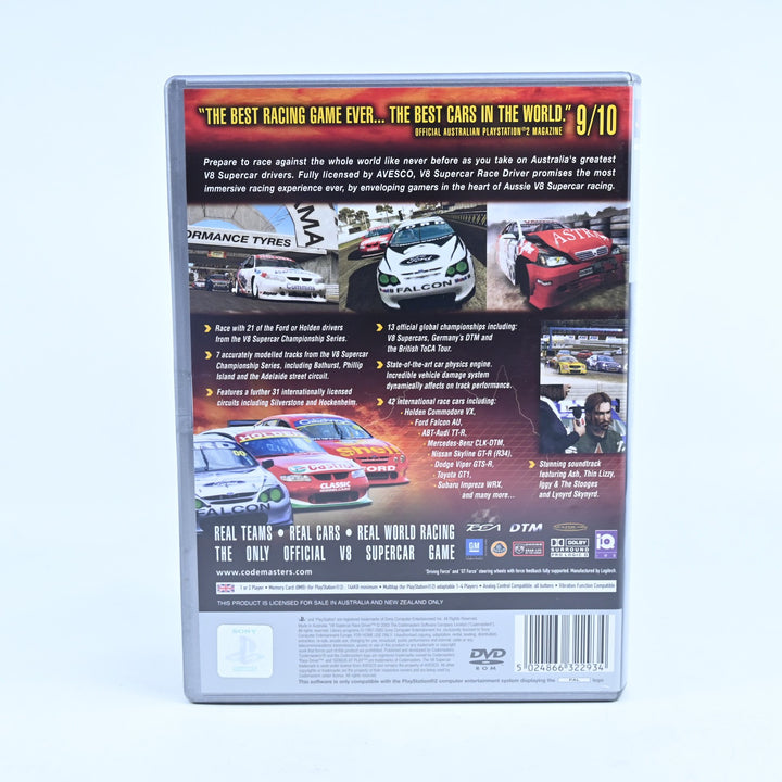 V8 Supercars Australia Race Driver - PS2 Game + Manual - PAL - MINT DISC!