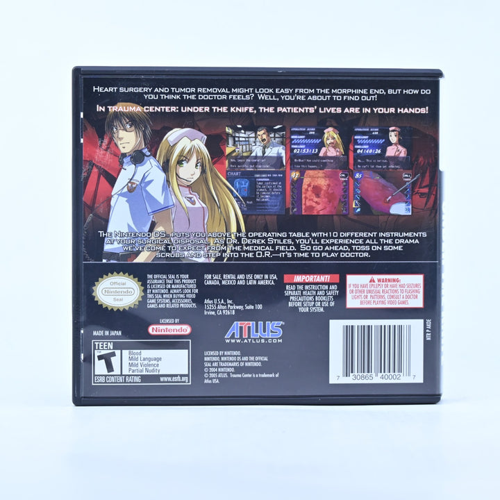 Trauma Center: Under the Knife - Nintendo DS Game - REGION FREE + Manual