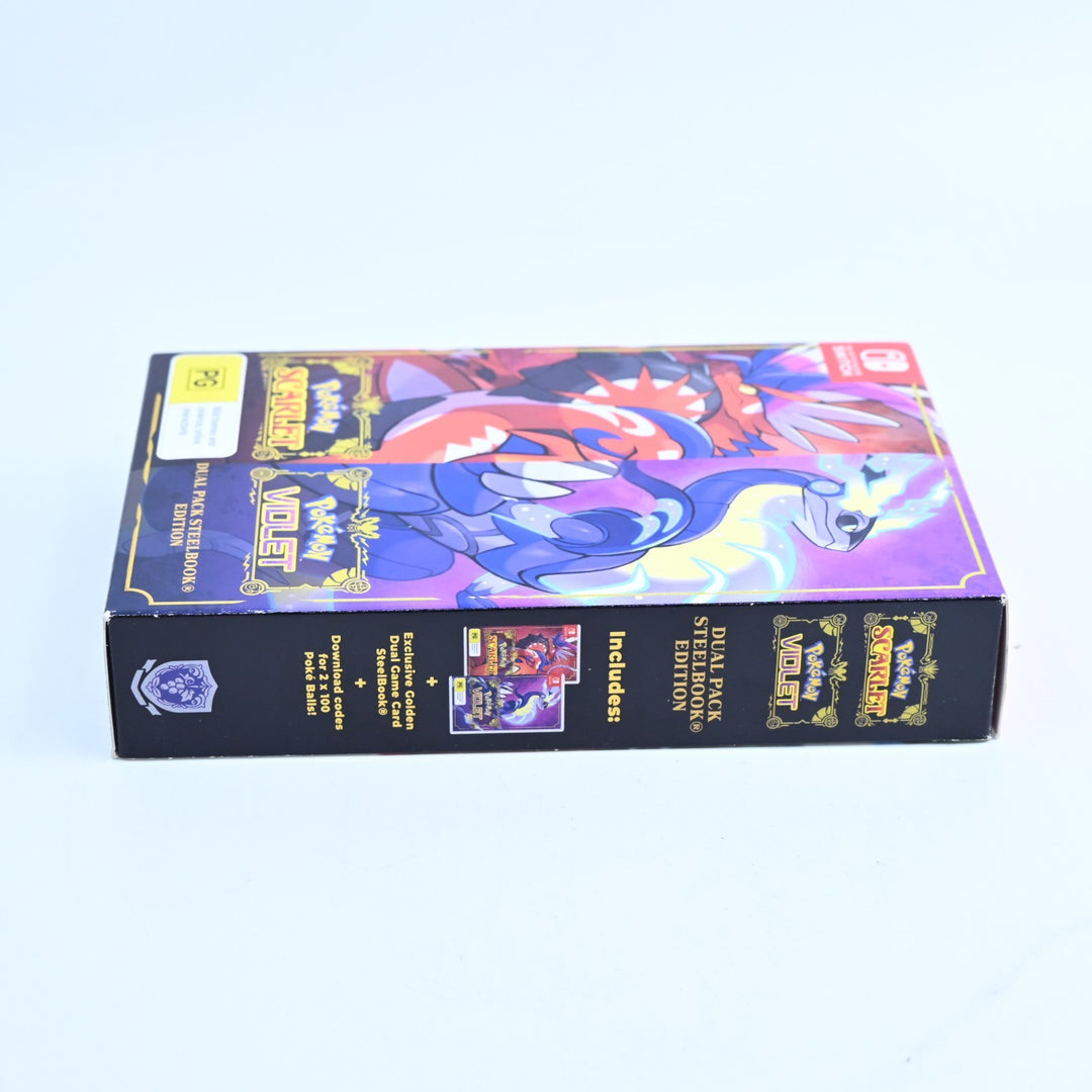Pokemon Scarlet + Violet Dual Pack Steelbook Edition - Nintendo Switch Game