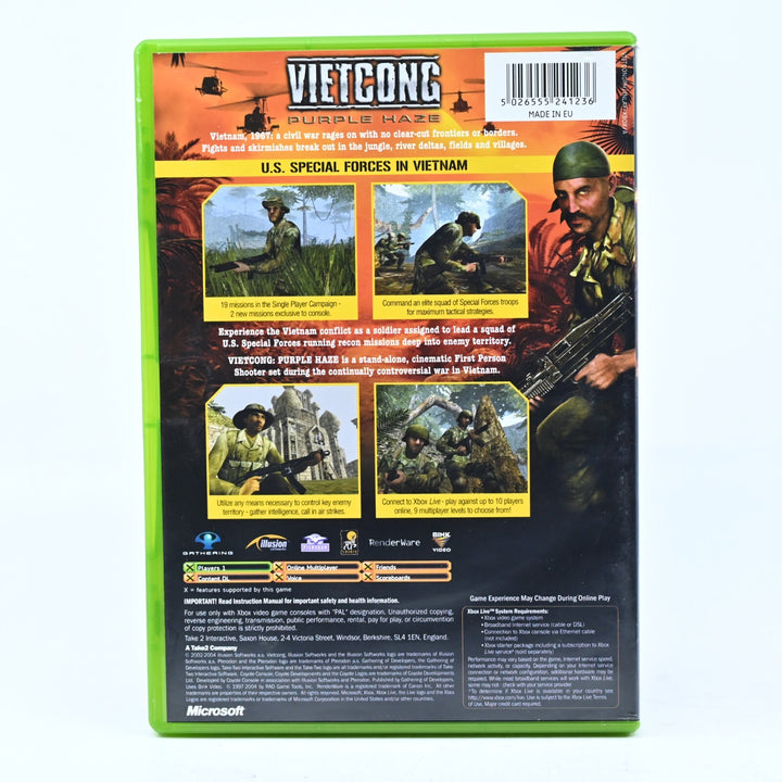 Vietcong: Purple Haze - Original Xbox Game + Manual - PAL - MINT DISC!