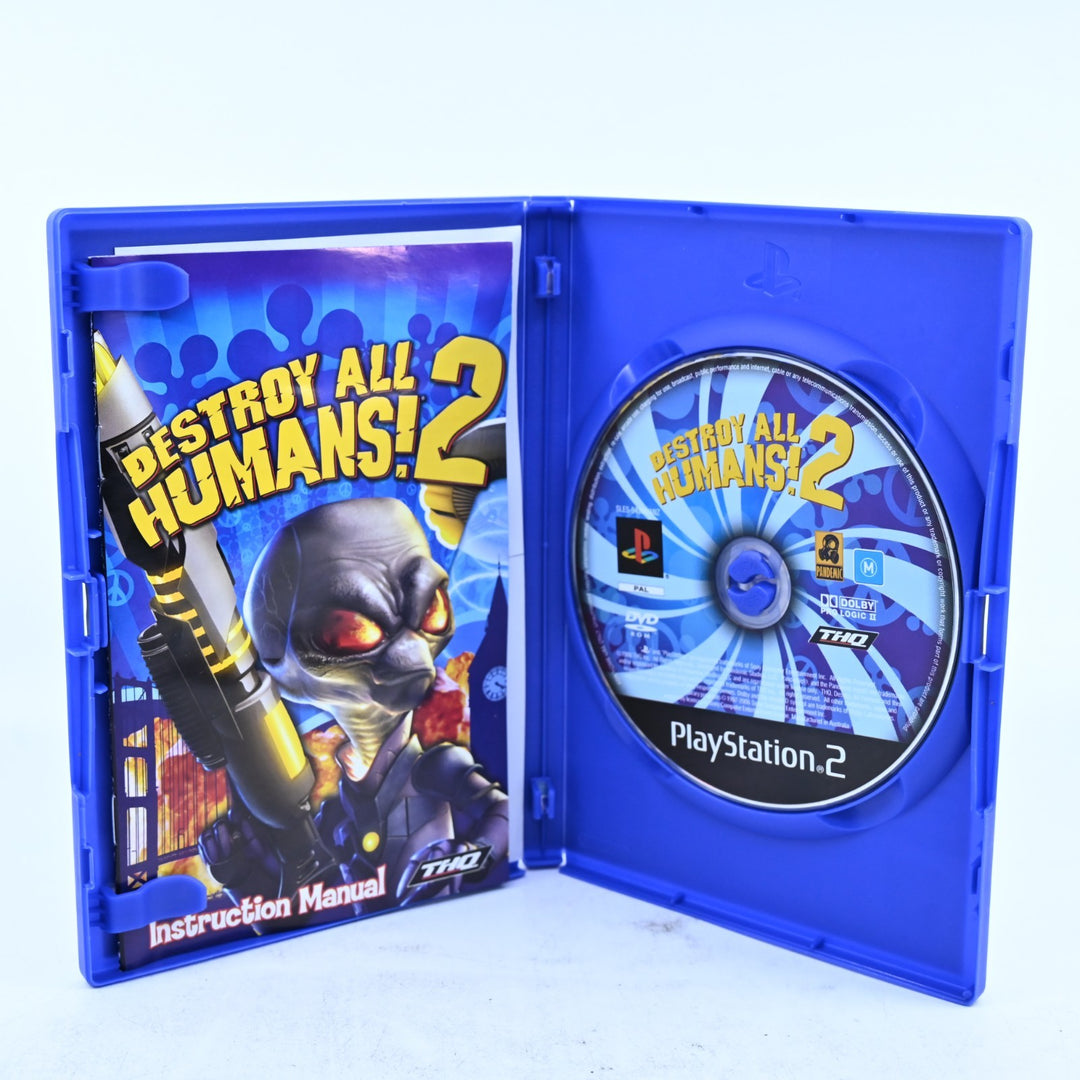 Destroy All Humans! 2 - Sony Playstation 2 / PS2 Game + Manual - PAL