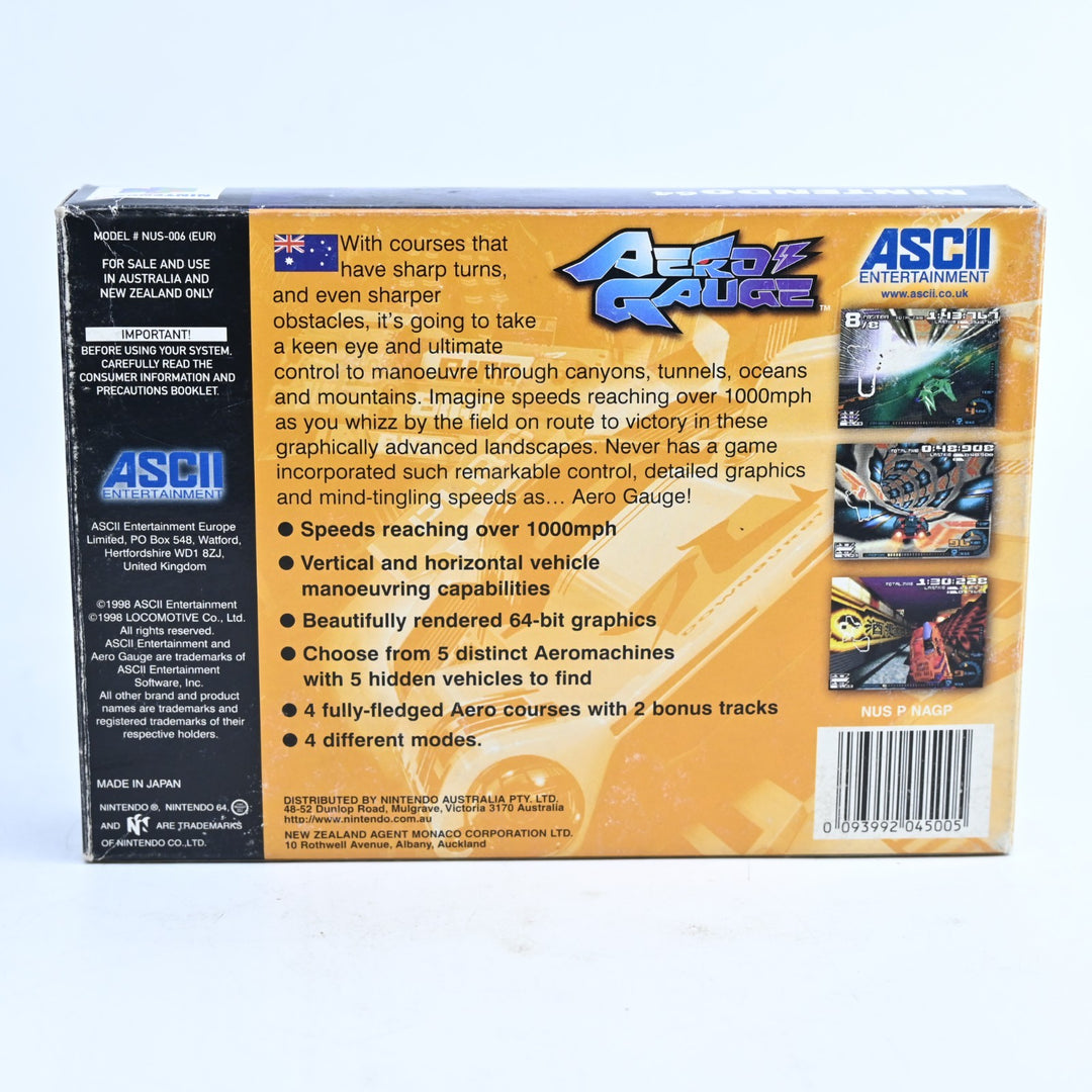 Aero Gauge - N64 / Nintendo 64 Boxed Game - No Manual - PAL - FREE POST!