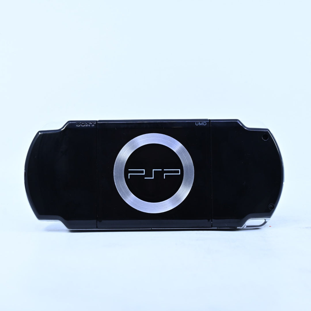 Black Reshell &amp; Rebuilt - PSP Console - PSP-2002 - 2000 + NEW BATTERY