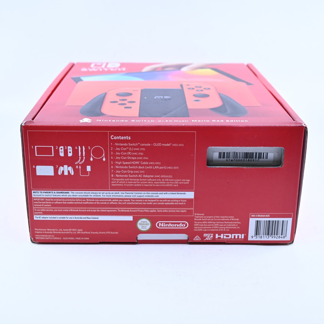 Mario Red Edition - Nintendo Switch OLED Boxed Console - PAL - FREE POST!