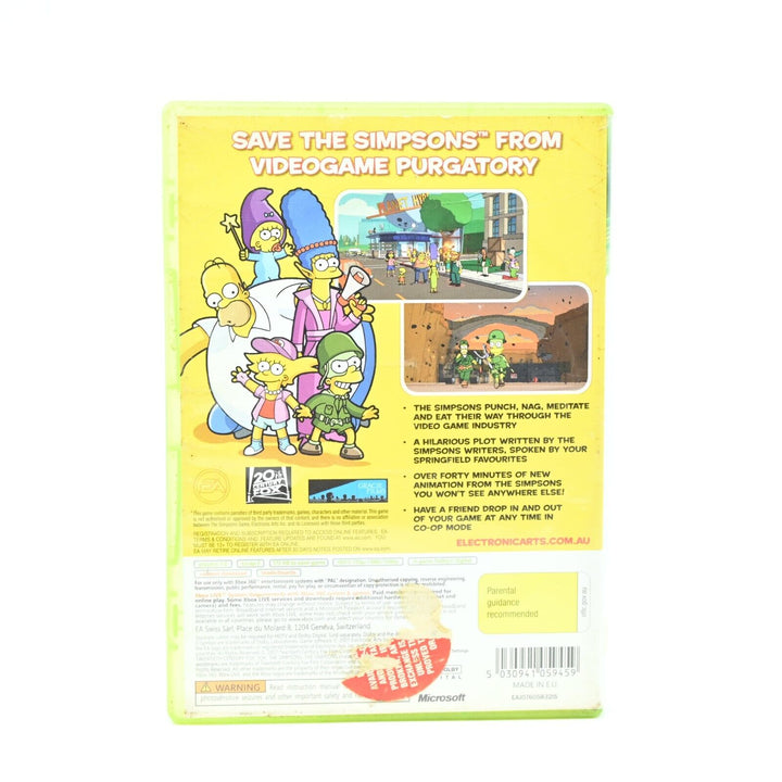 The Simpsons Game - Xbox 360 Game + Damaged Manual - PAL - FREE POST!