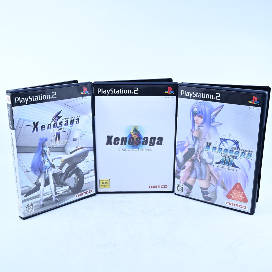 Xenosaga Episode I + II + III - Sony Playstation 2 / PS2 Game + Manual - NTSC-J
