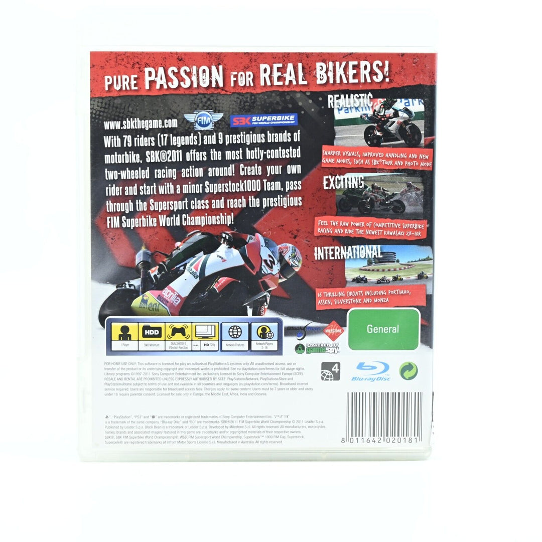 SBK 2011 FIM Superbike World Championship - Sony Playstation 3 / PS3 Game