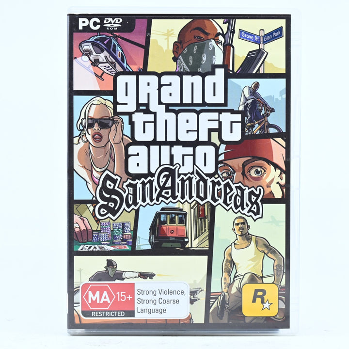 Grand Theft Auto: San Andreas - PC Game + City Guide - No map - FREE POST!