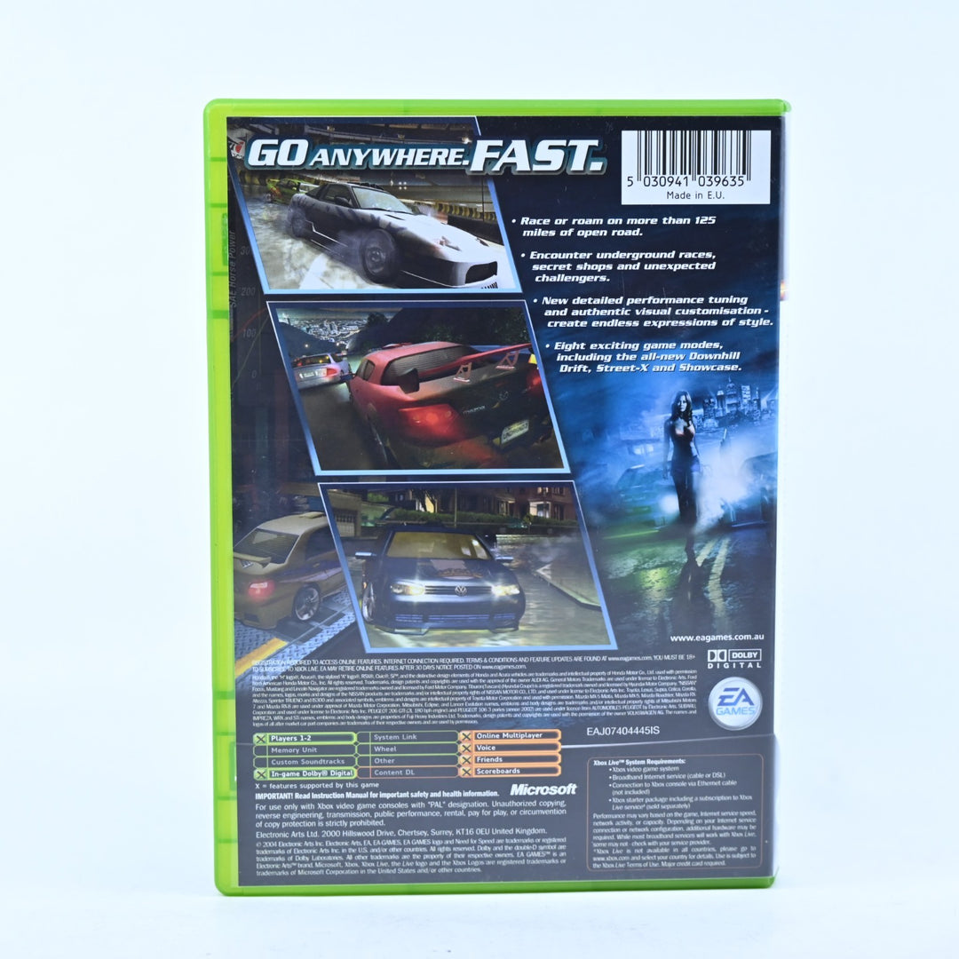 Need for Speed Underground 2 - Original Xbox Game + Manual - PAL - MINT DISC!