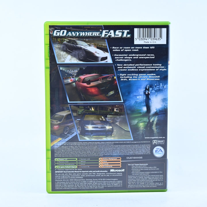 Need for Speed Underground 2 - Original Xbox Game + Manual - PAL - MINT DISC!
