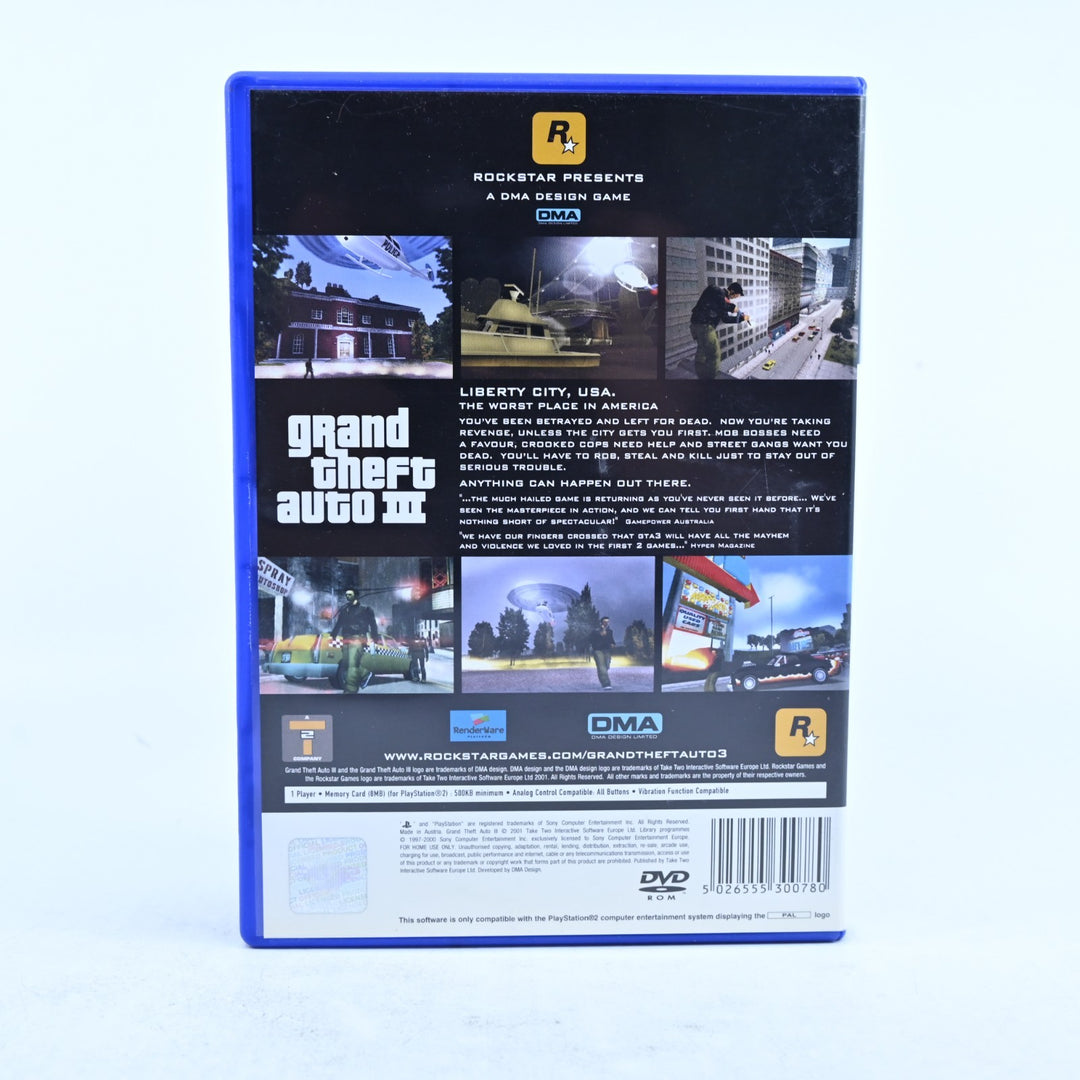 Grand Theft Auto III - Sony Playstation 2 / PS2 Game + Manual + Map - MINT DISC!