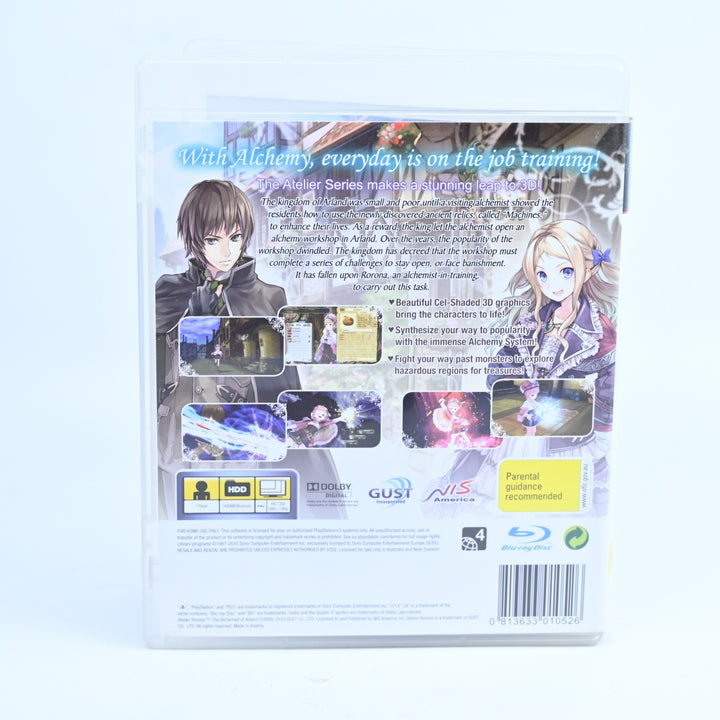 Atelier Rorona: The Alchemist Of Arland - PS3 Game + Manual - FREE POST!
