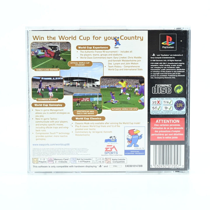 World Cup 98 - No Manual - Sony Playstation 1 / PS1 Game - PAL - MINT DISC!