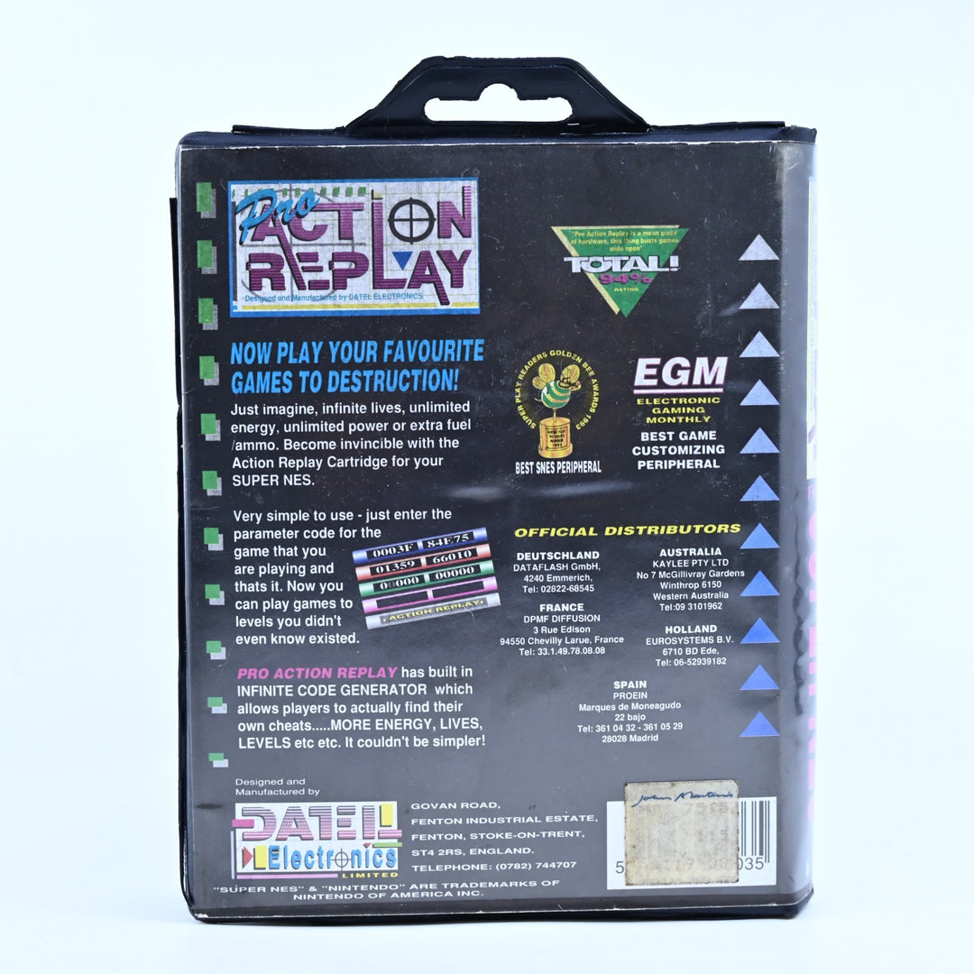 Boxed Datel Electronics Pro Action Replay + FX for the SNES - SNES Accessory