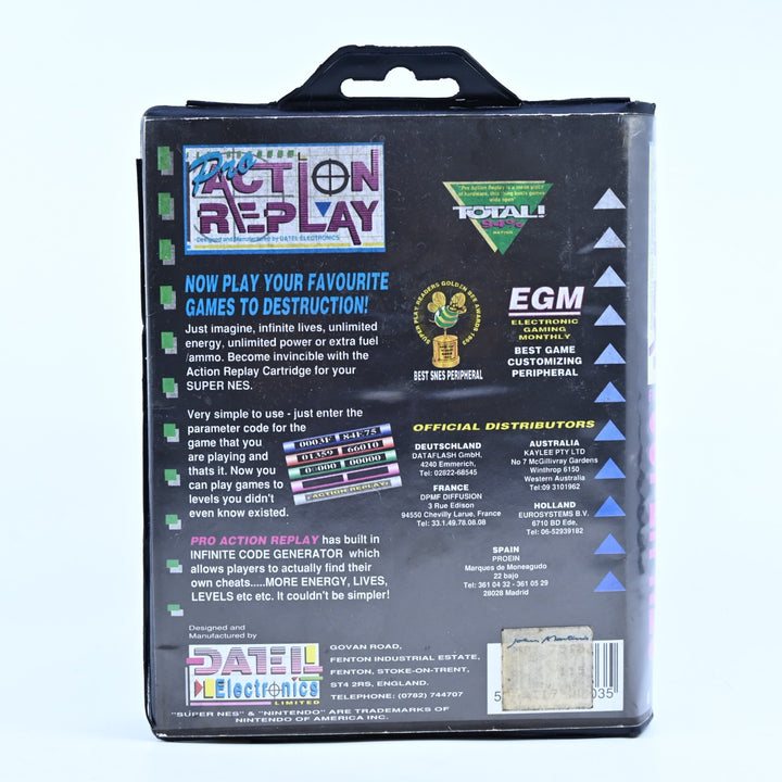 Boxed Datel Electronics Pro Action Replay + FX for the SNES - SNES Accessory