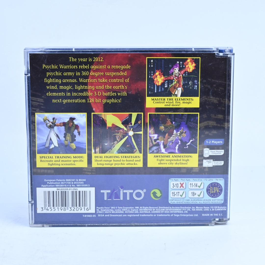 Psychic Force 2012 - Sega Dreamcast Game + Manual - PAL - MINT DISC!