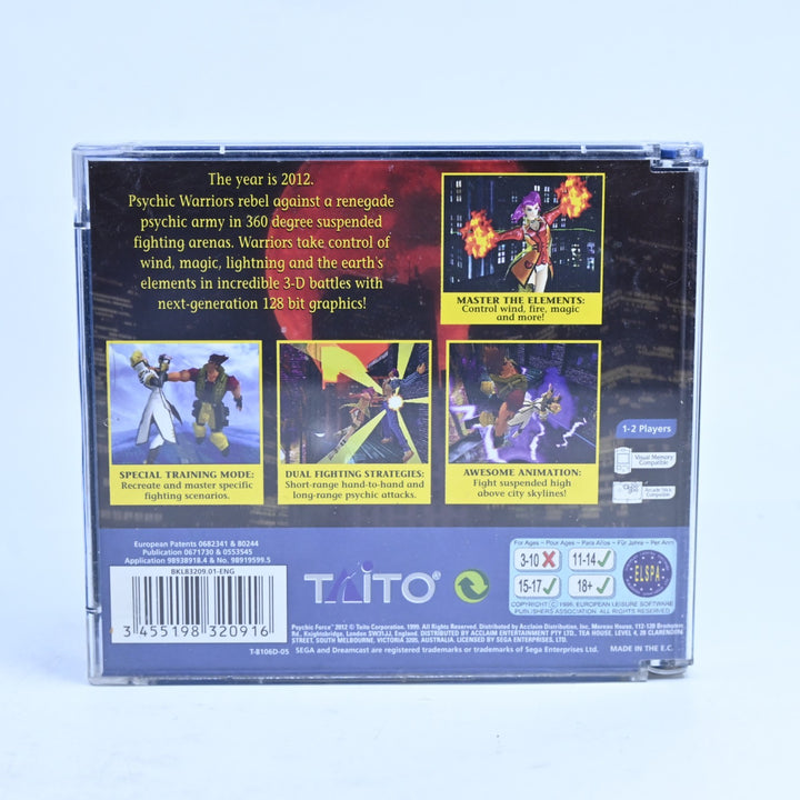 Psychic Force 2012 - Sega Dreamcast Game + Manual - PAL - MINT DISC!