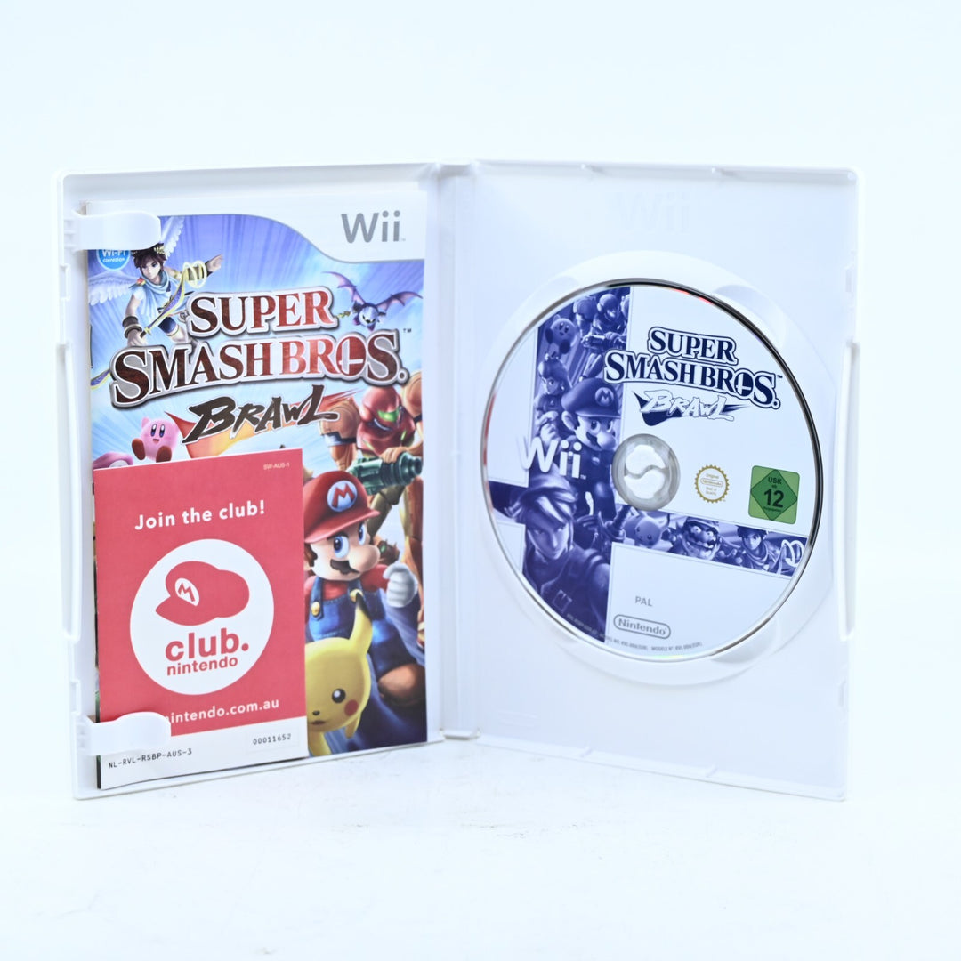 Super Smash Bros. Brawl - Nintendo Wii Game + Manual - PAL - MINT DISC!