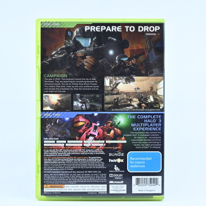 Halo 3 ODST - Xbox 360 Game + Manual - PAL - MINT DISC!