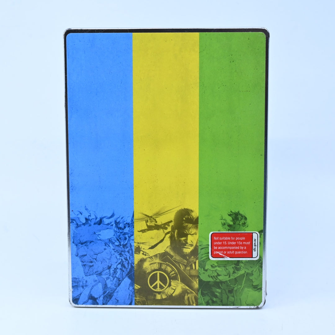 Metal Gear Solid HD Collection - Steelbook - Xbox 360 Game + Manual - PAL