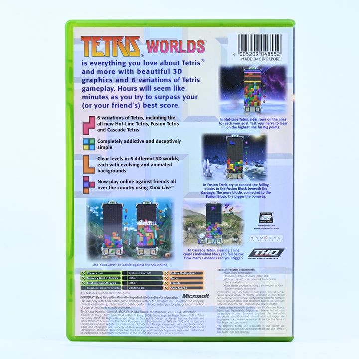 Tetris Worlds - Original Xbox Game + Manual - PAL - MINT DISC!