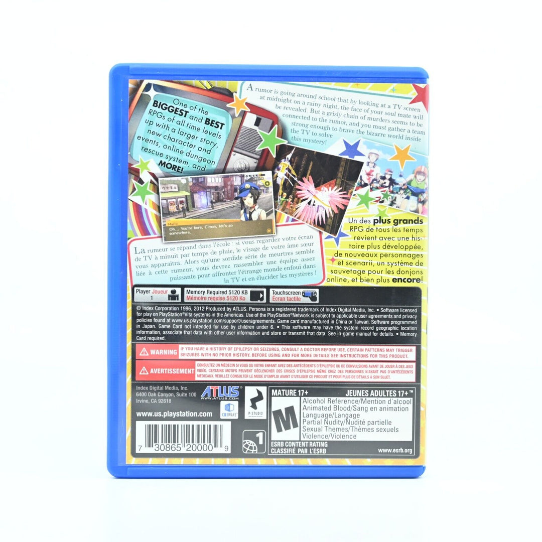Persona 4 Golden - Sony PS Vita Game - FREE POST!