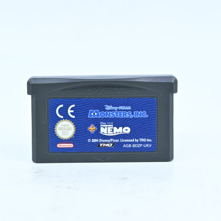 Monster's Inc & Finding Nemo - Nintendo Gameboy Advance / GBA Game - PAL